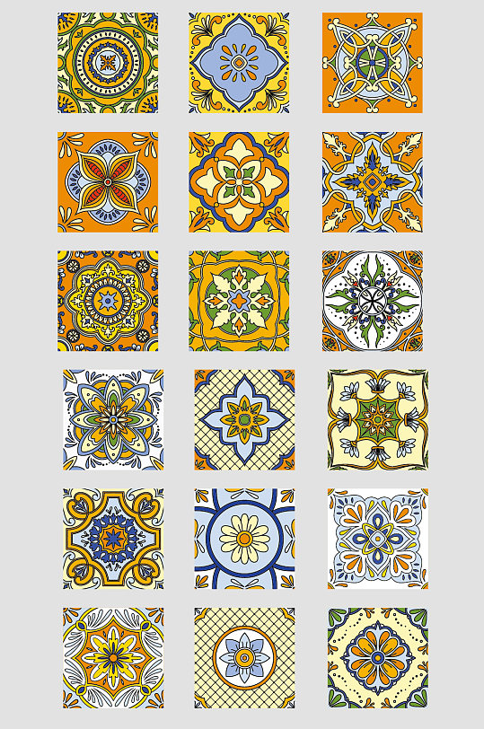 矢量欧式花纹装饰图形