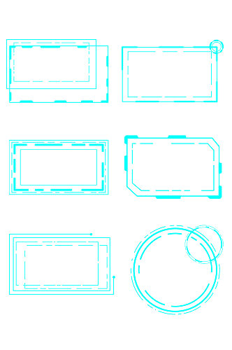 科技线条花纹边框花边元素