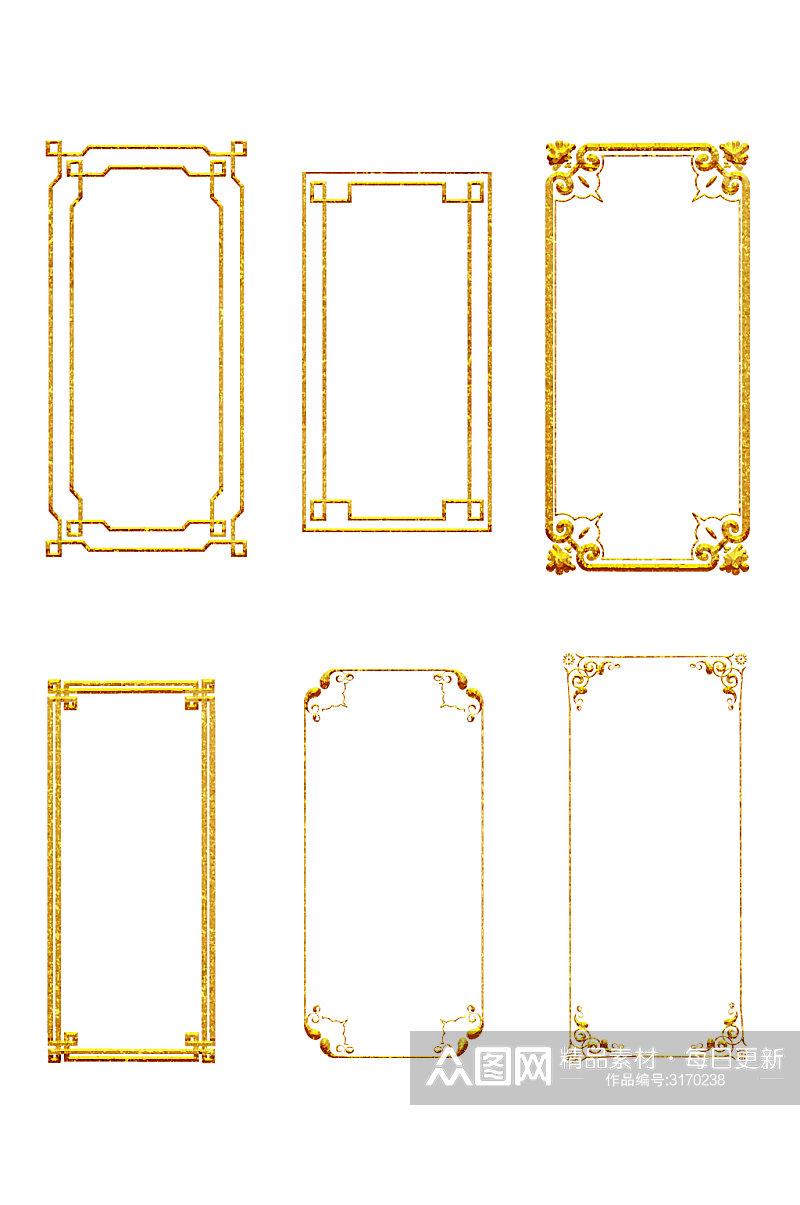 中式古典中国风边框元素素材