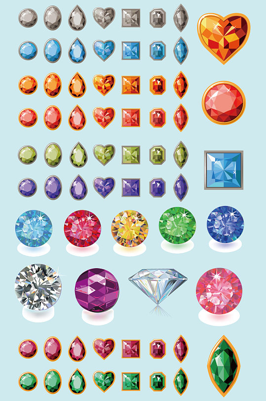 AI矢量钻石宝石