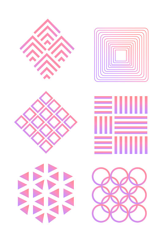 中式线条几何传统图案元素