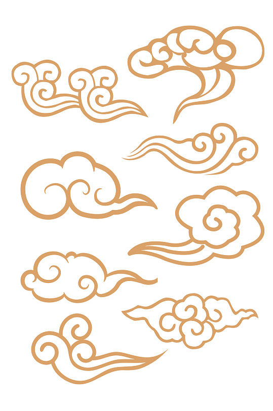 中式花纹云朵云纹元素