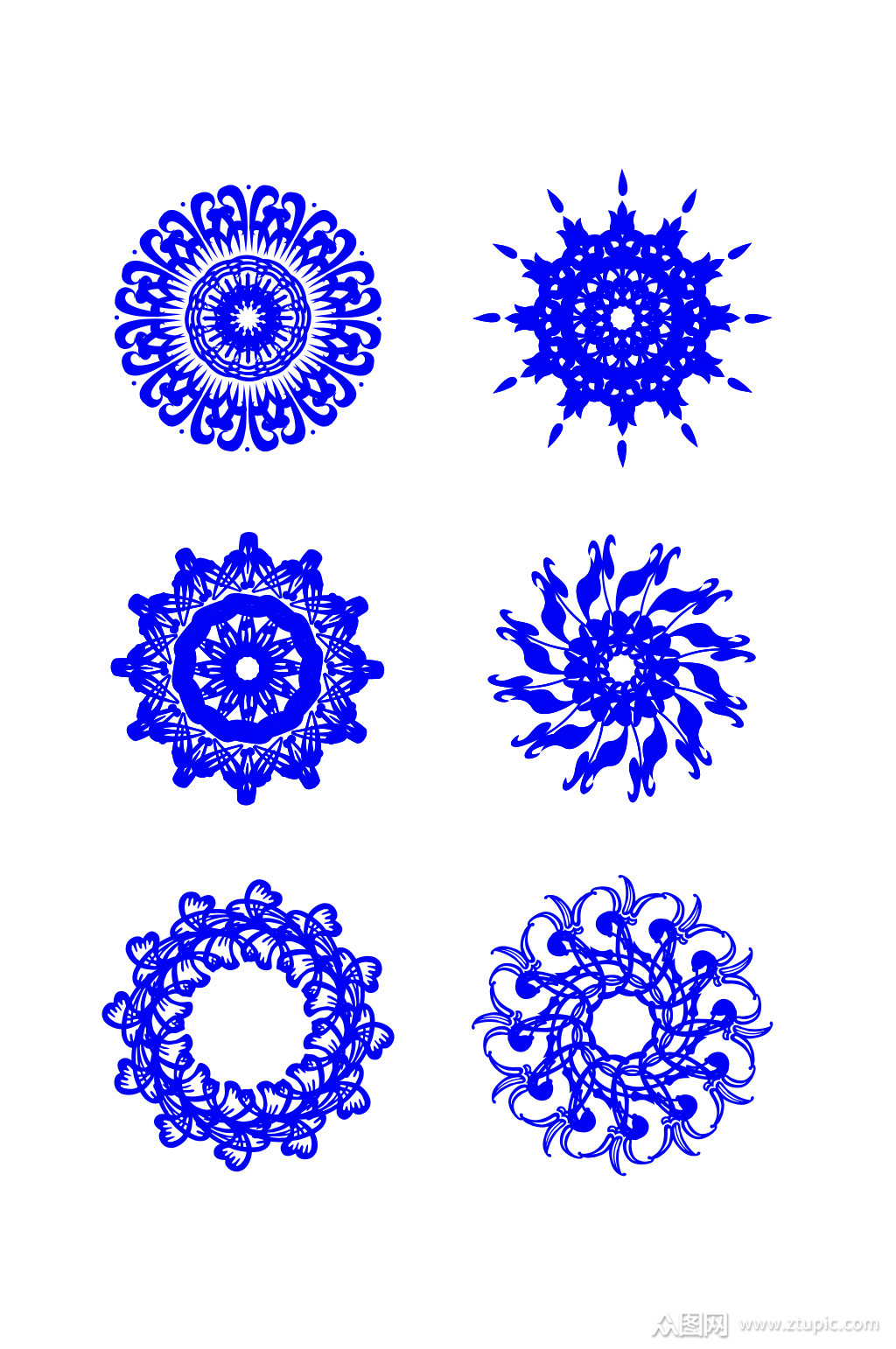 圆形装饰花纹花边元素素材