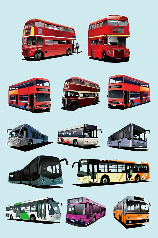 大巴矢量图片-大巴矢量素材下载-众图网