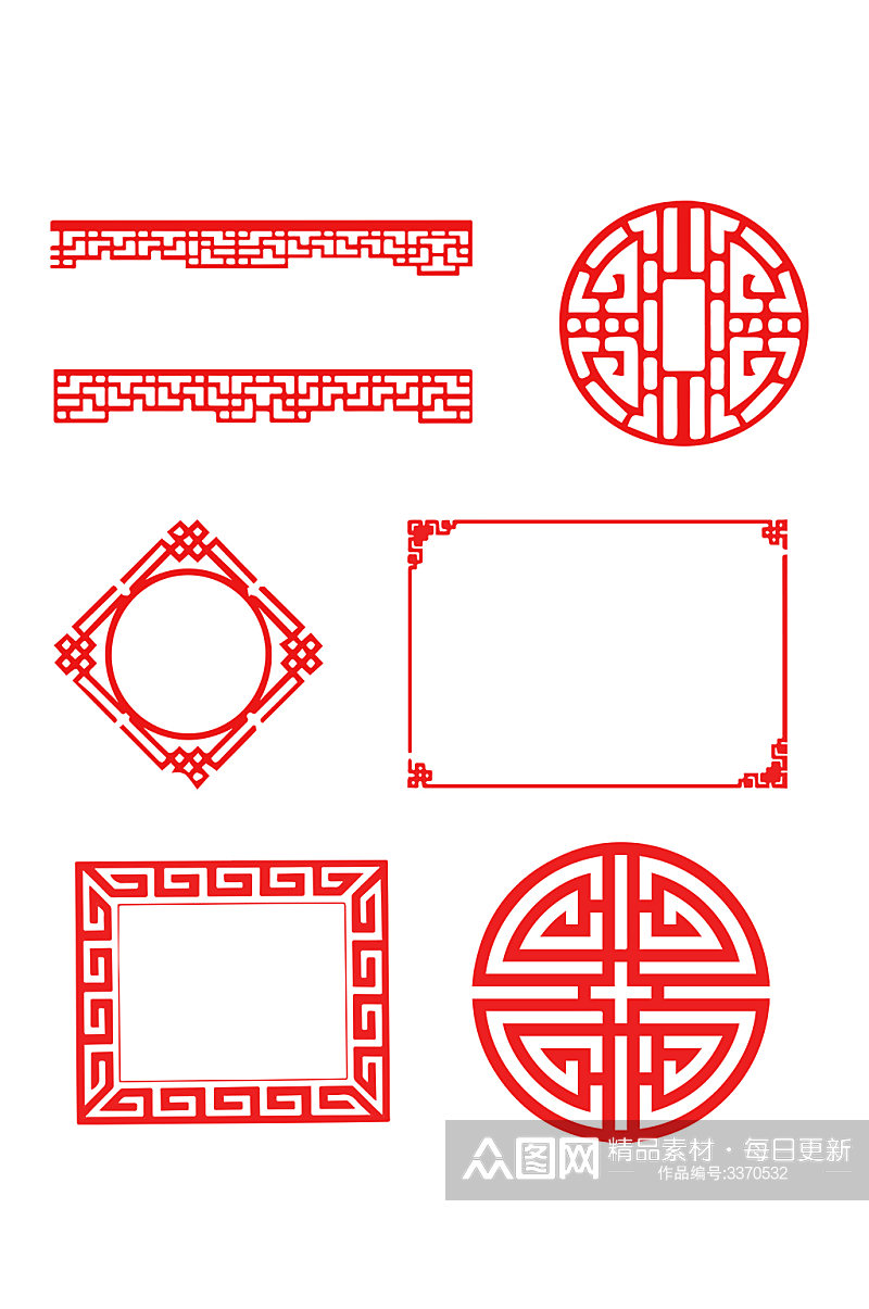 中国风中式古典边框元素素材