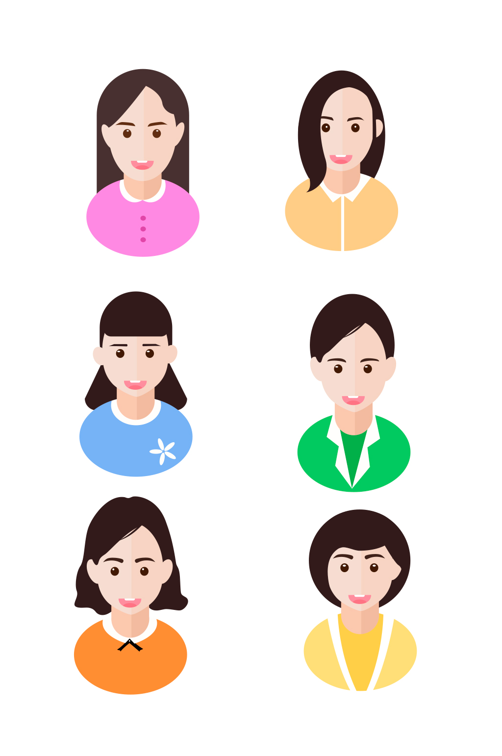 卡通女士人物元素素材
