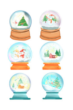 圣诞节圣诞装饰玻璃球元素