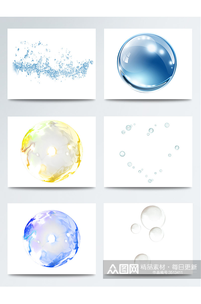 简约水泡气泡元素素材