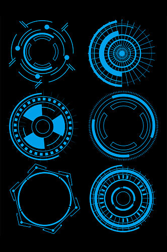 圆形科技酷炫边框元素