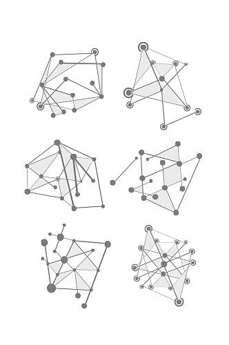 科技感立体几何点线元素