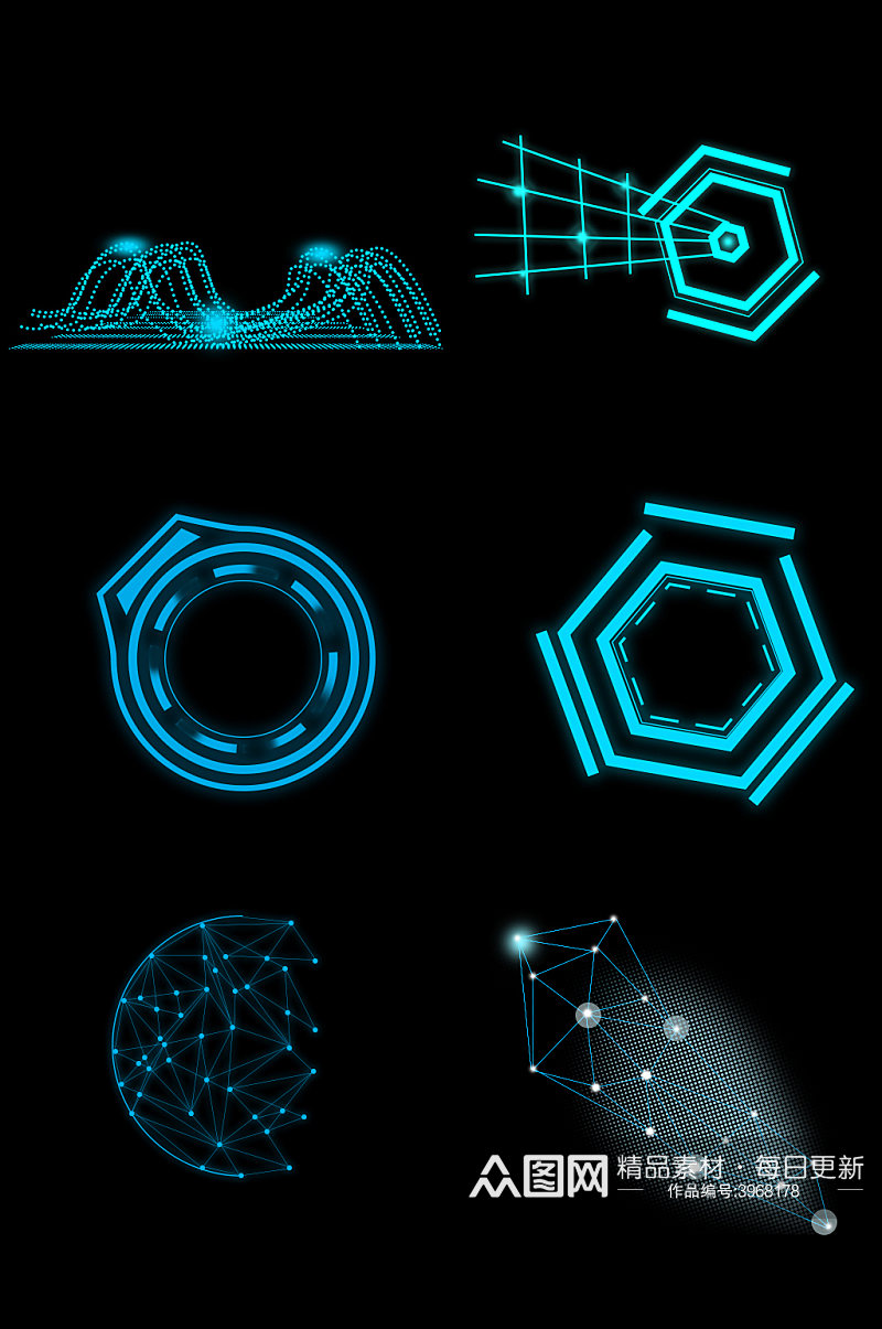 科技感装饰图案元素素材