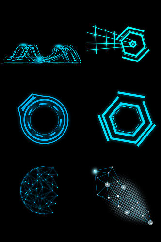 科技感装饰图案元素