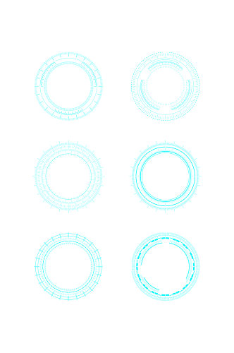 科技蓝圆形框元素