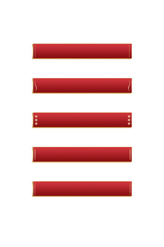 红色标题栏提示框国潮古风底纹矩形元素