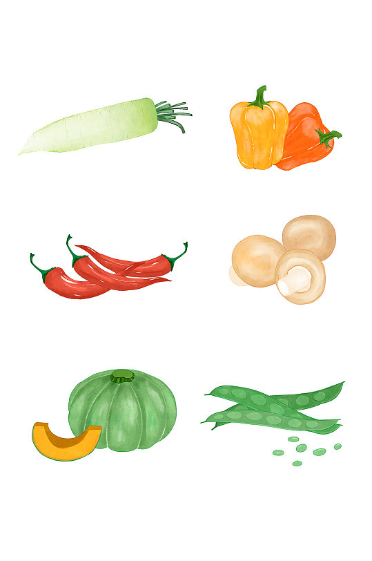水彩插画蔬菜图片-水彩插画蔬菜素材下载-众图网