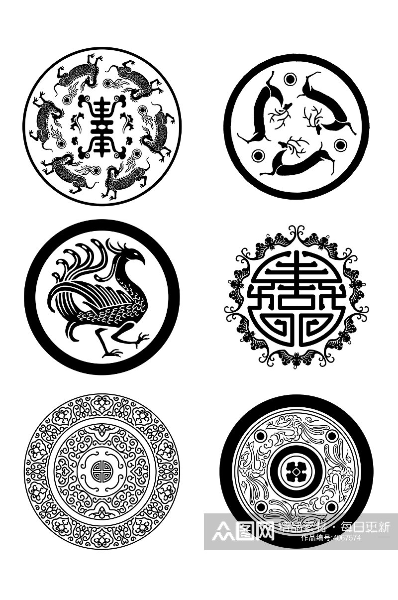 中国传统纹样元素素材