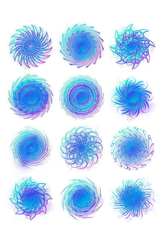 圆形科技酷炫花纹元素