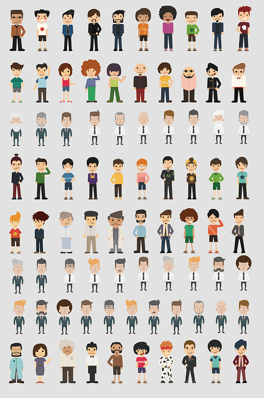 ai卡通人物插画图片-ai卡通人物插画素材下载-众图网