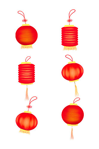 红色节日春节灯笼元素