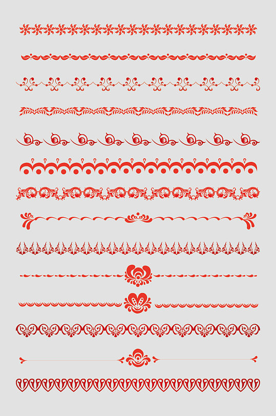 矢量中式花纹花边