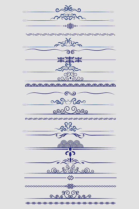 矢量中式花纹花边