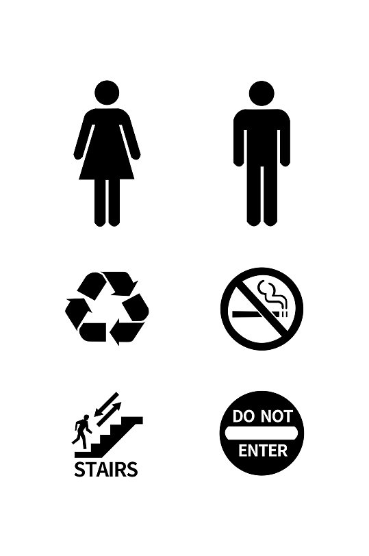 公共场所常用图标元素-众图网