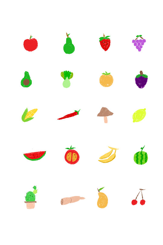 简约水果icon图标元素