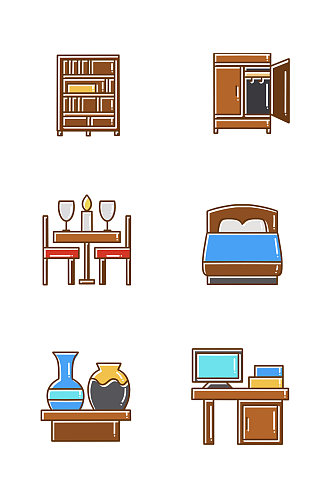 家具家居生活用品图标元素