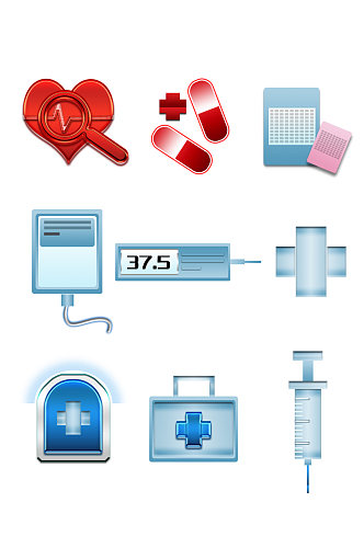 医疗用品医疗图标元素
