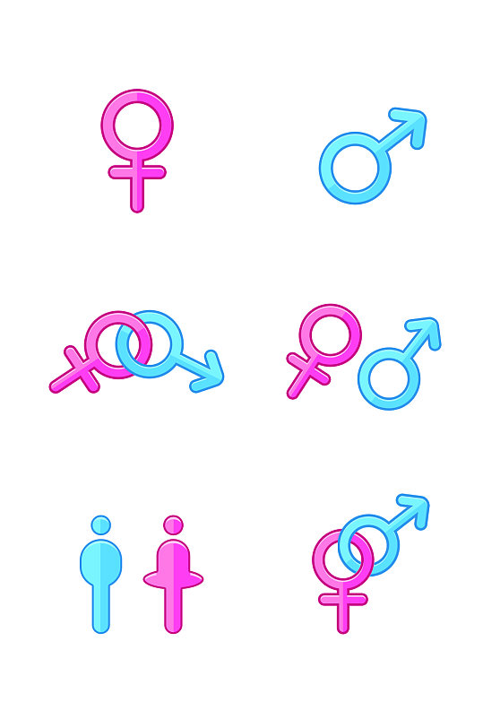 男士女士标志标识logo元素-众图网