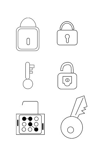 密码图标装饰元素