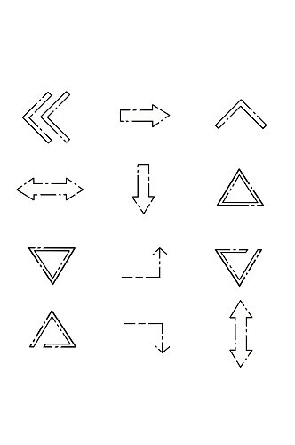 简约箭头指示标识元素