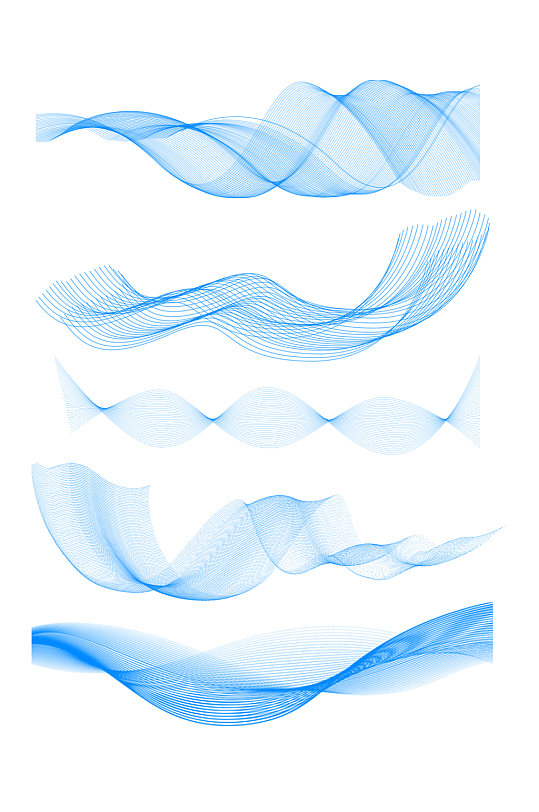 蓝色科技感线条元素