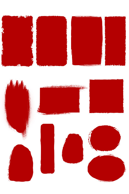 中国红色印章传统中式边框标题文字框元素