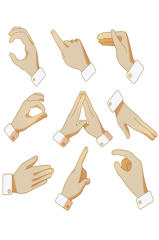 手指手势指示元素-众图网