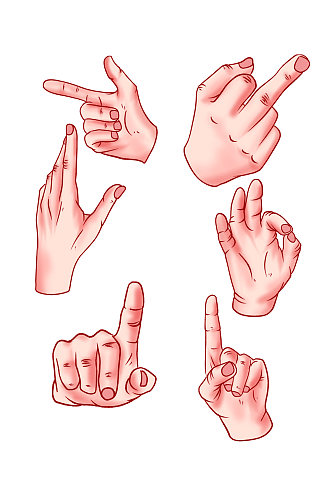 手指手势标识元素