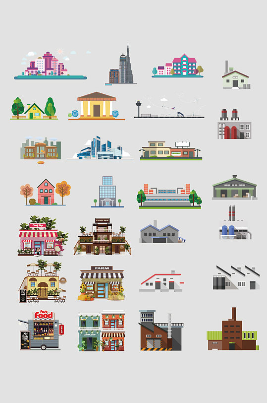 ai矢量房子建筑