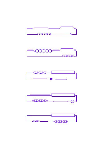 紫色文本框标题栏线条简约元素