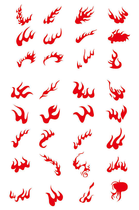 火焰矢量图形大全元素
