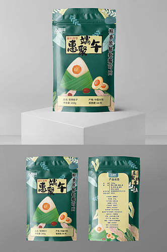 端午节美食粽子袋装包装设计