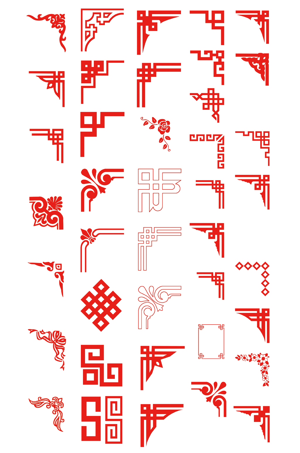 红色传统节日边框元素图片素材