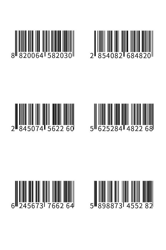 写实条形码矢量素材