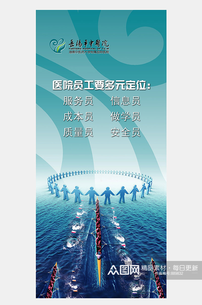 中医医院 大气医院宣传海报 展架素材