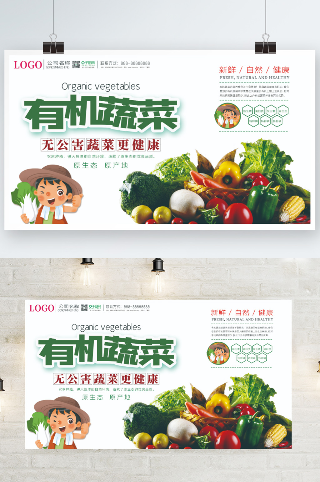 有机蔬菜健康食品海报素材