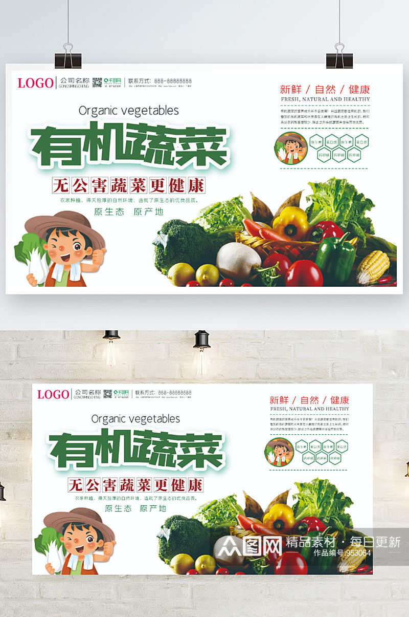 有机蔬菜健康食品海报素材