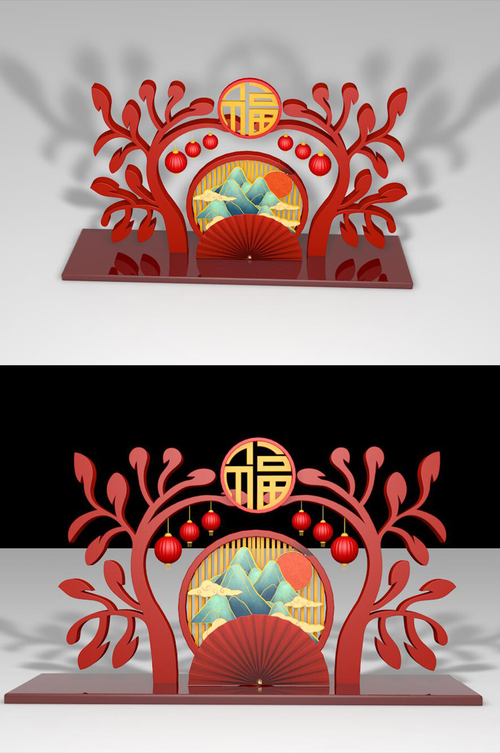 春节喜庆商场美陈素材