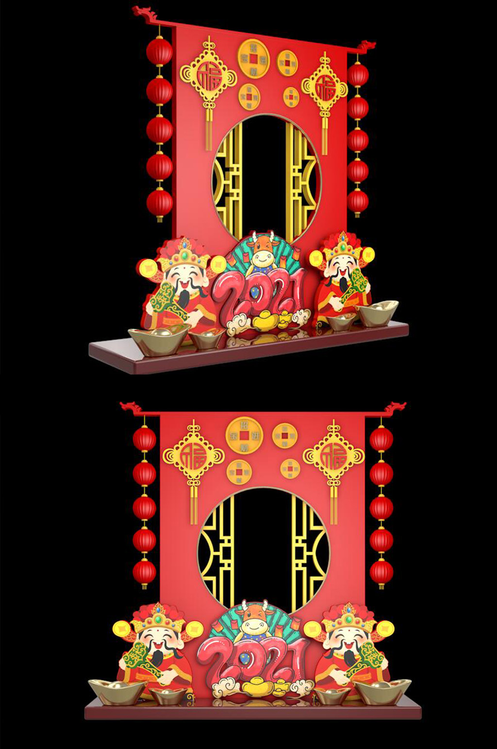 2021春节商场美陈素材