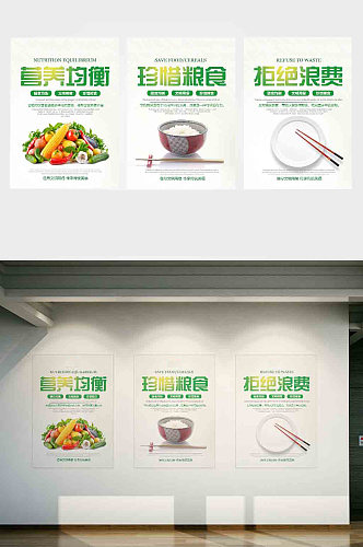 食堂文化系列海报展板