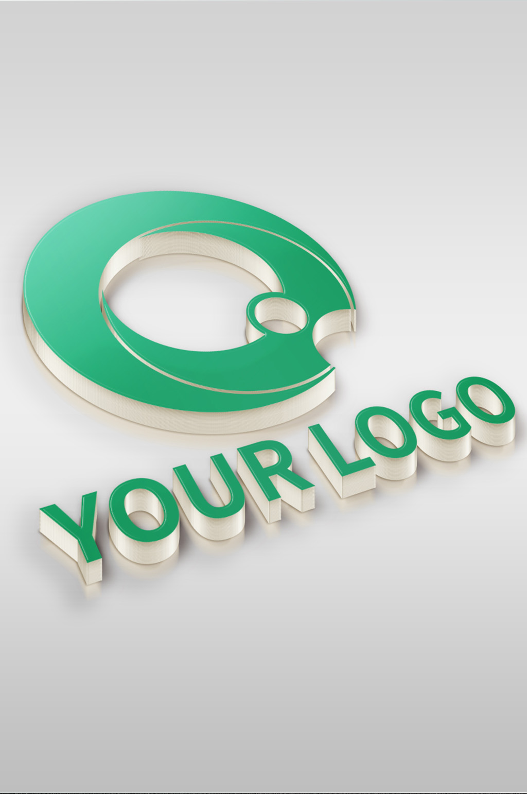 原创场景钛金金属质感立体原色logo样机素材