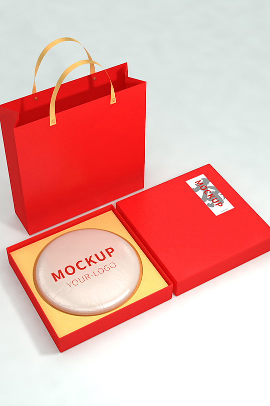 3d茶饼样机模型-众图网